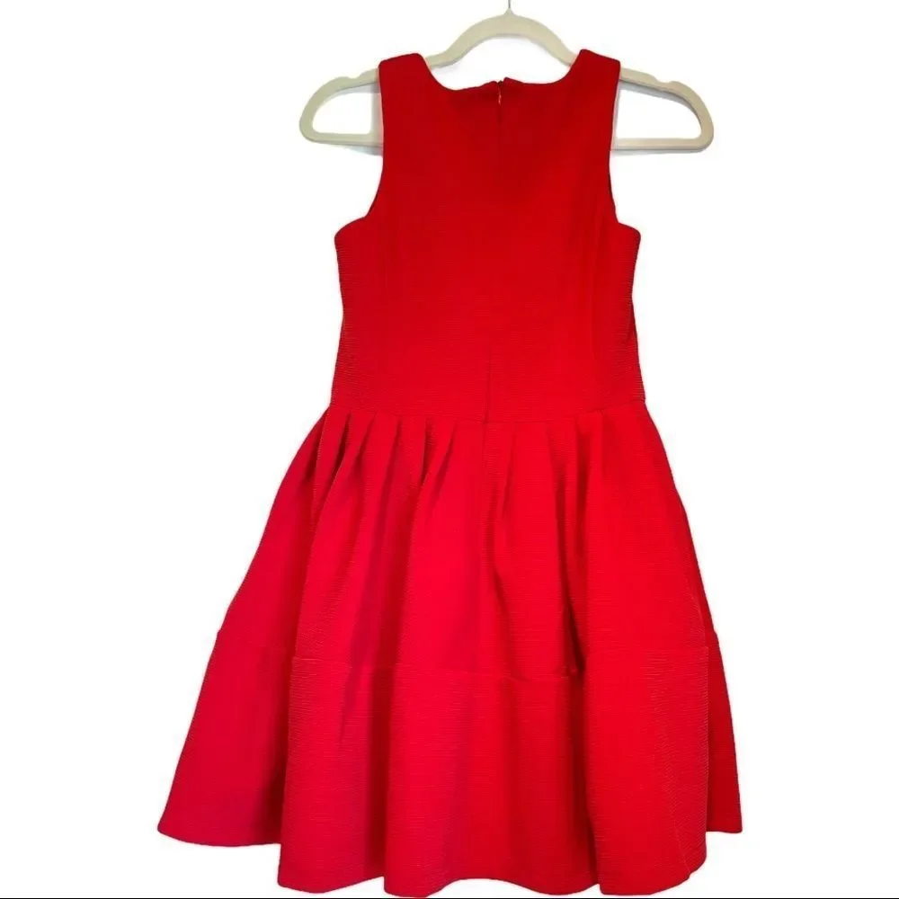NWT Kling Brand Red Dress skater style Flattering fit womens dress size XS 0-2 - Picture 11 of 14